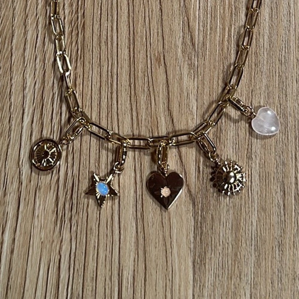 Universal Thread Gold Charm Necklace - Picture 2 of 9